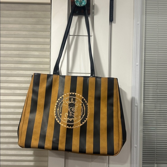 Carlos Falchi Sport Black and Gold Striped Tote Bag vintage 90’s - Picture 3 of 15